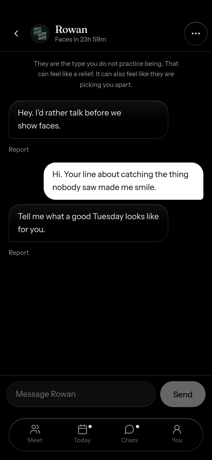 Chat. Talk when you both say yes.